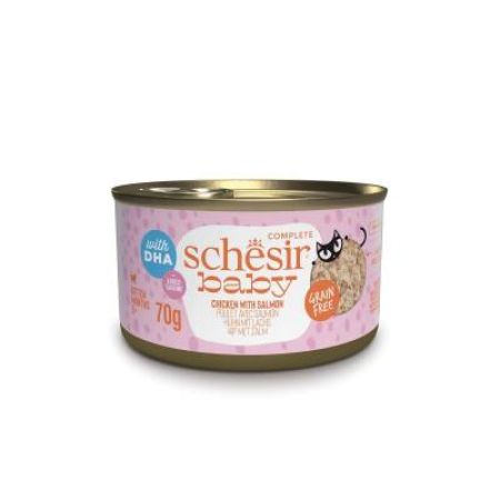 Schesir Tavuk ile Somon Et Suyunda Yavru Kedi Konservesi 70 gr