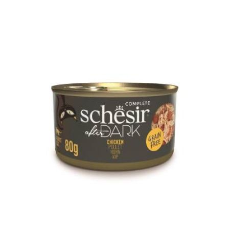 Schesir After Dark Tavuk Et Suyunda Yetişkin Kedi Konservesi 80 gr