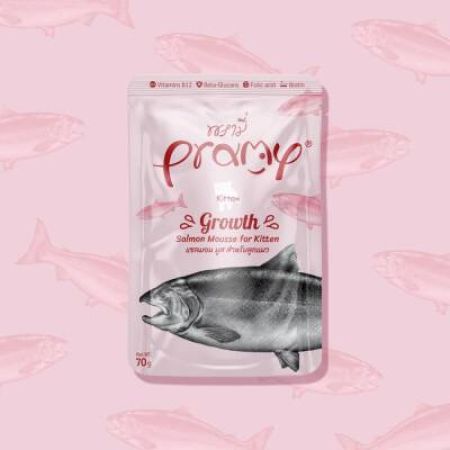 Pramy Growth Folik Asit İçerikli Yavru Gelişimi İçin Somon Balıklı Pure Kedi Konserve Maması 70 gr