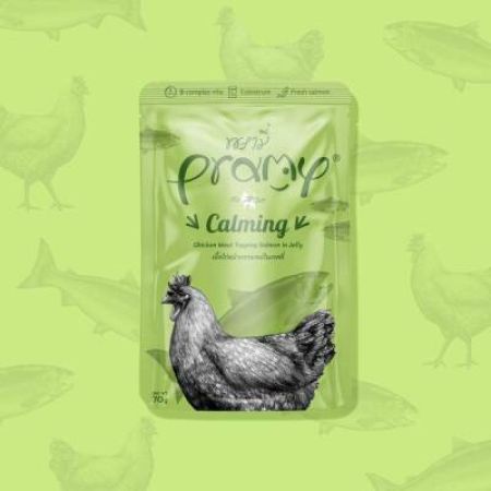 Pramy Calming Jelly Tavuk Etli Somonlu Yetişikin Kedi Konserve Maması 70 gr