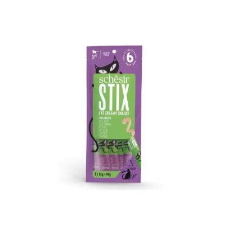 Schesir Cat Stix Ördekli Sıvı Krema Kedi Ödülü 6 X 15 gr