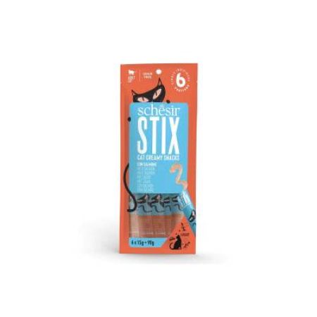 Schesir Cat Stix Somonlu Sıvı Krema Kedi Ödülü 6 X 15 gr