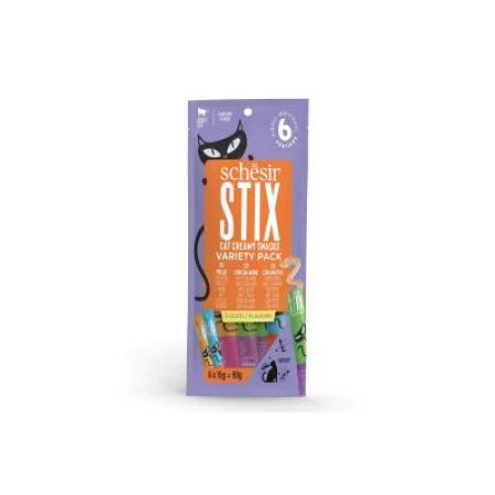 Schesir Cat Stix Tavuk Somon ve Ördekli Karışık Sıvı Krema Kedi Ödülü 6 X 15 gr