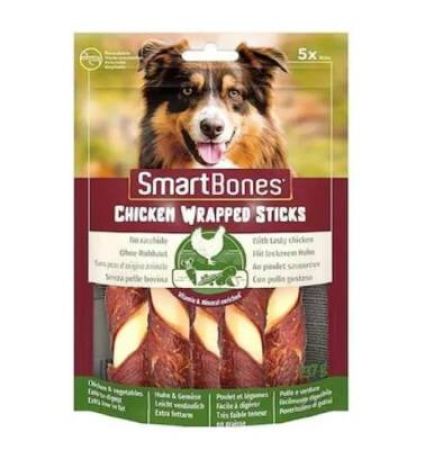 SmartBones Tavuk Sargılı Medium Stick Köpek Ödülü 5'li 125 gr