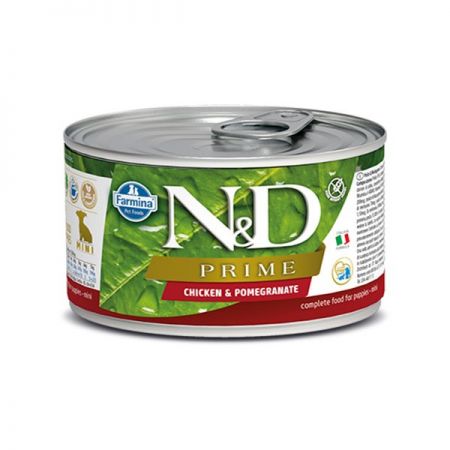 N&D Prime Tavuk ve Narlı Köpek Konservesi 140 Gr