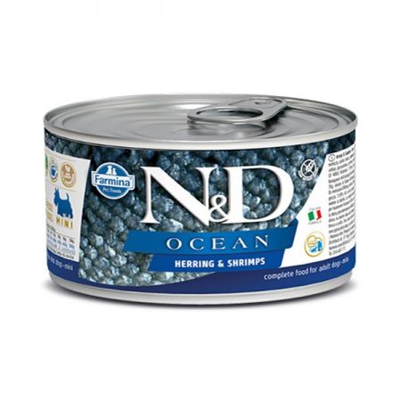 N&D Ocean Ringa Balıklı ve Karidesli Köpek Konservesi 140 Gr