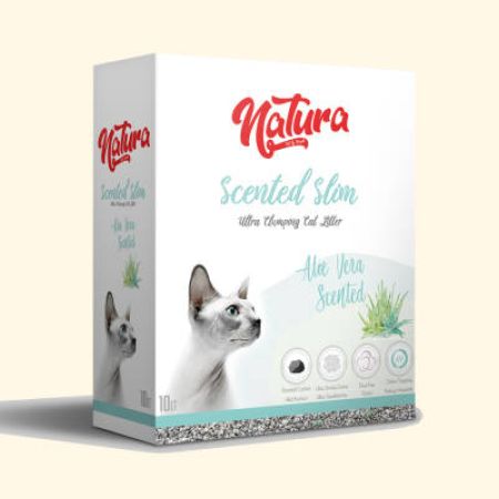 Natura Scented Slim Aloe Vera Kokulu Topaklaşan Kedi Kumu 10 lt