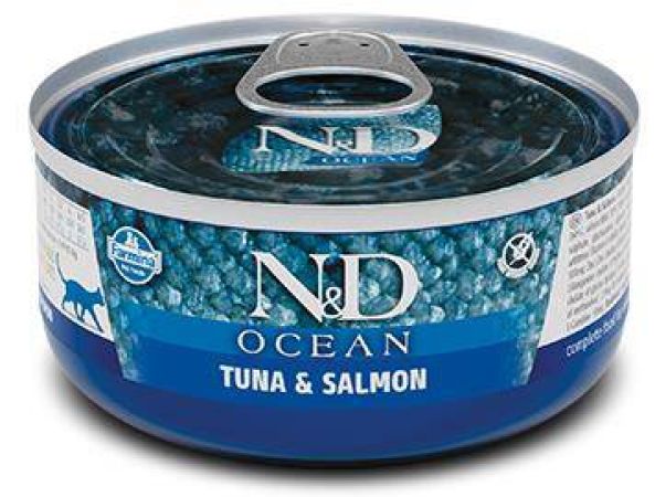 N&D Ocean Ton Balıklı Ve Somonlu Yetişkin Kedi Konservesi 80 Gr