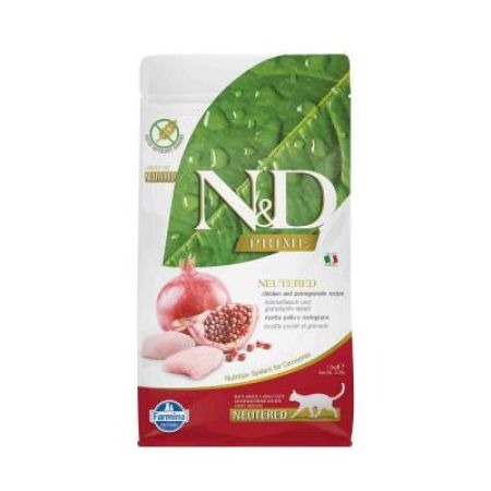 N&D Prime Tahılsız Tavuklu Narlı Kısırlaştırılmış Kedi Maması 1.5 Kg