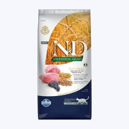 N&D Düşük Tahıllı Kuzulu Kısırlaştırılmış Kedi Maması 10 Kg