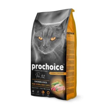 ProChoice Pro 32 Sterilised Tavuklu Kısırlaştırılmış Yetişkin Kedi Maması 15 KG