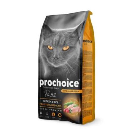 Prochoice Pro 32 Tavuklu Kısırlaştırılmış Yetişkin Kedi Maması 15 kg