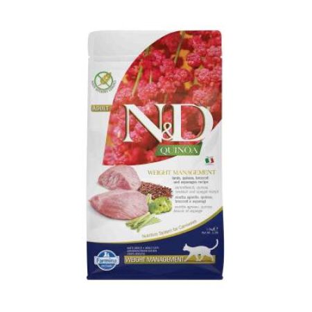 N&D Quinoa Weight Management  Kuzu Etli Light Yetişkin Kedi Maması 1.5 Kg