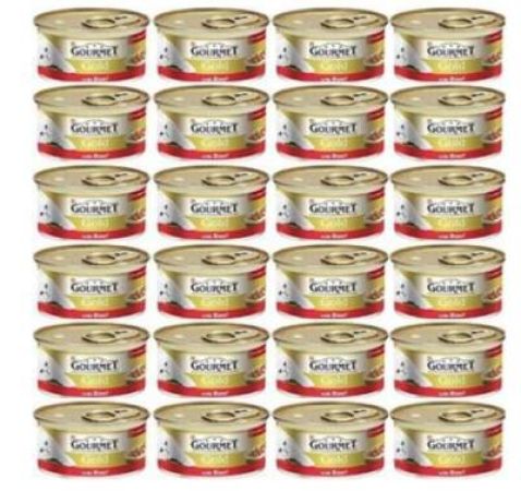 Gourmet Gold Kıyılmış Sığır Etli Yetişkin Kedi Konservesi 24 X 85 gr