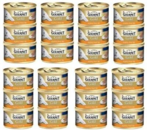 Gourmet Gold Kıyılmış Hindi Etli Konserve Yetişkin Kedi Maması 24 X 85 gr