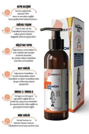 Supravet Salmon Oil Doğal Kedi Köpekler İçin Norveç Somon Yağı 200 Ml