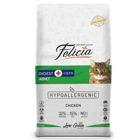 Felicia Tavuklu Ve Hamsili Düşük Tahıllı Yetişkin Kedi Maması 12 Kg