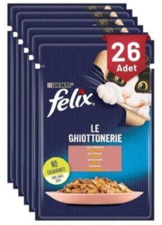 Felix Somonlu Yetişkin Kedi Konserve Maması 85 Gr X 26 Adet