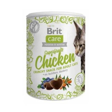 Brit Care Superfruits Glütensiz Tavuklu ve Yaban Mersinli Kıtır Kedi Ödül Maması 100 gr