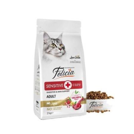 Felicia Kuzu Etli Az Tahıllı HypoAllergenic Yetişkin Kedi Maması 2 kg