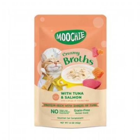 Moochie Ton ve Somon Balıklı Kedi Çorbası 40 gr