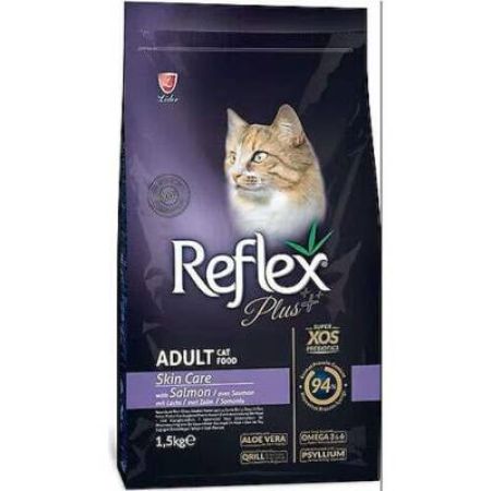 Reflex Plus Skin Care Deri Ve Tüy Bakımı Somonlu Yetişkin Kedi Maması 1,5 Kg