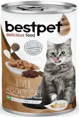 Bestpet Ciğerli Yetişkin Kedi Konservesi 400 Gr