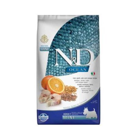 N&D Ocean Düşük Tahıllı Balık Portakal Mini Yetişkin Köpek Maması 2.5 Kg