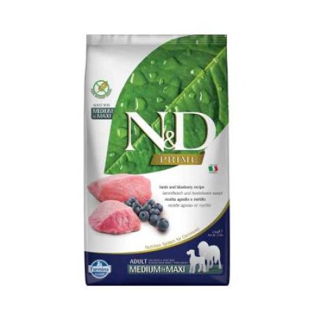 N&D Kuzu Etli Yaban Mersinli Tahılsız Orta Ve Büyük Irk Yetişkin Köpek Maması 2.5 Kg