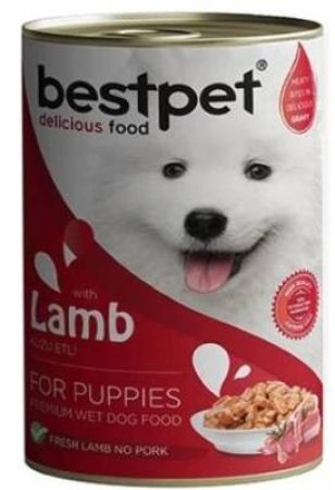 Bestpet Jöle İçinde Parça Kuzu Etli Konserve Yavru Köpek Maması 400 gr