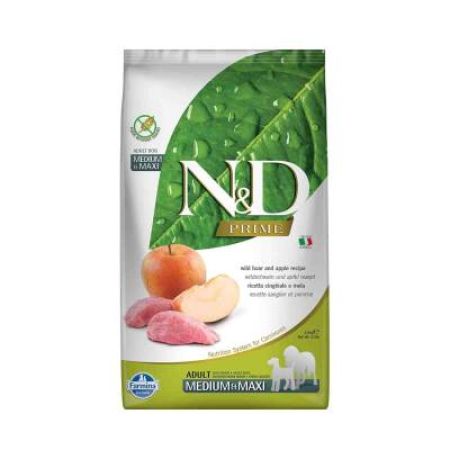 N&D Prime Tahılsız Domuzlu Ve Elmalı Orta Ve Büyük Irk Yetişkin Köpek Maması 2,5 kg