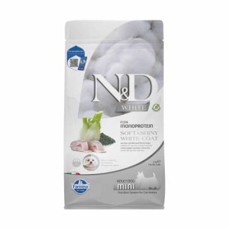 N&D White Mono Protein Balıklı Beyaz Renkli Küçük Irk Yetişkin Köpek Maması 2kg