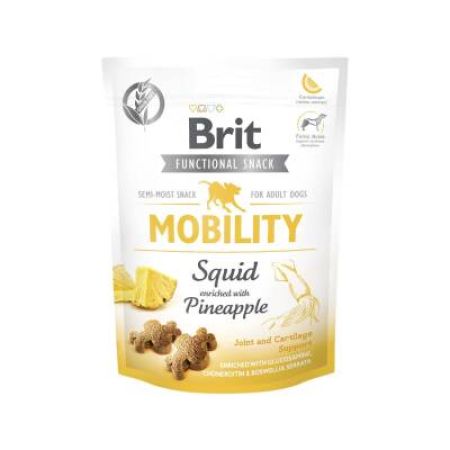 Brit Mobility Glütensiz Kemik Gelişimi İçin Ananas ve Kalamarlı Köpek Ödülü 150 gr