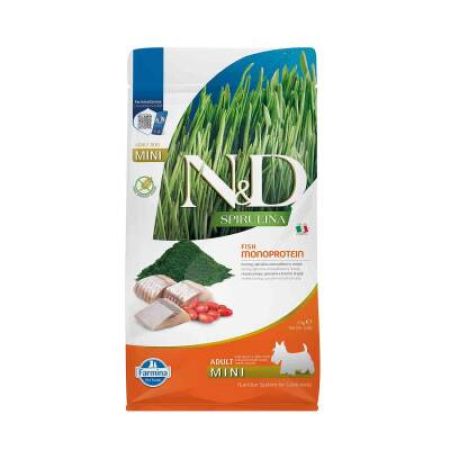 N&D Spirulina Takviyeli Tahılsız Ringa Balıklı Küçük Irk Yetişkin Köpek Maması 2 Kg