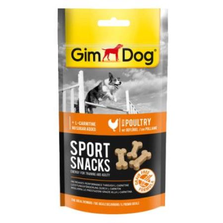 GimDog Sportsnacks Tavuk ve L-Carnitinli Köpek Ödül Tableti 60 Gr