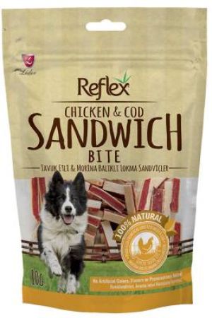 Reflex Tavuk Etli Morina Balıklı Sandwich Köpek Ödülü 80gr