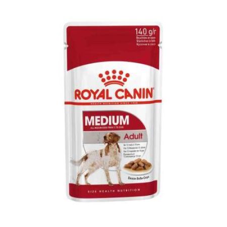 Royal Canin Medium Adult Orta Irk Yetişkin Köpekler İçin Parça Etli Yaş Mama 140 gr X 10 Adet