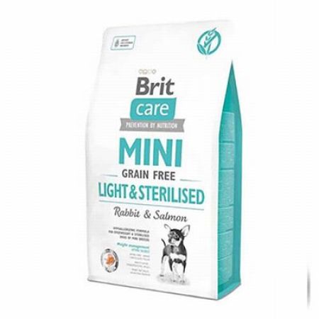 Brit Care Mini Light Sterilised Tavşan ve Somonlu Tahılsız Kısırlaştırılmış Köpek Maması 2 Kg 