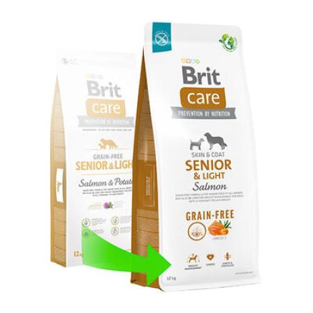 Brit Care Skin Coat Senior Light Somonlu Tahılsız Light Yaşlı Köpek Maması 12 Kg 