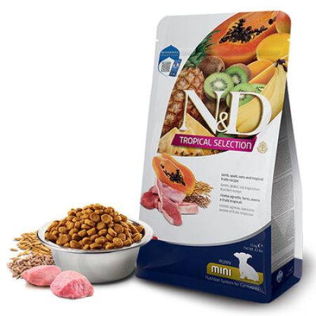 N&D Tropical Selection Kuzu Etli ve Tropikal Meyveli Mini Irk Yavru Köpek Maması 5 Kg 