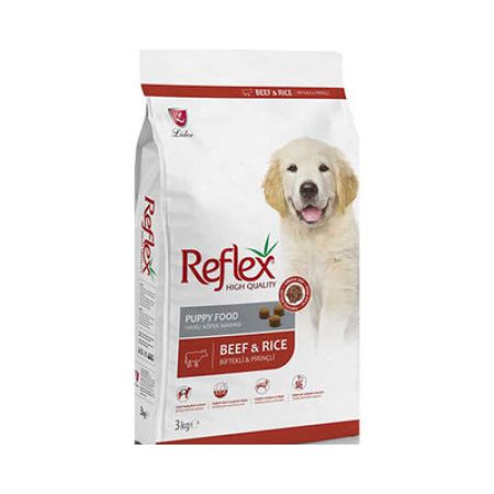 Reflex Biftekli ve Pirinçli Yavru Köpek Maması 3 Kg 