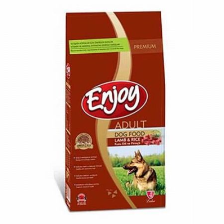 Enjoy Kuzulu ve Pirinçli Yetişkin Köpek Maması 10 Kg 