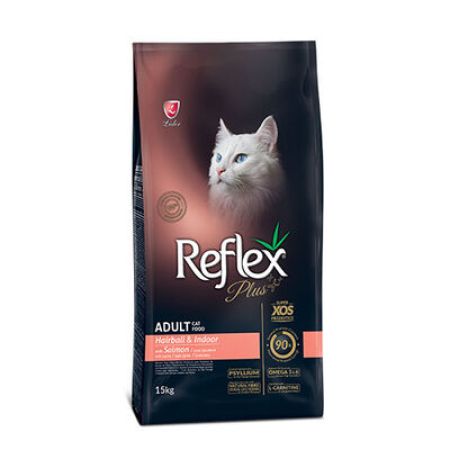 Reflex Plus Hairball İndoor Somonlu Yetişkin Kedi Maması 15 Kg 