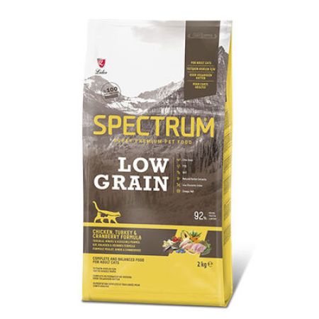 Spectrum Tavuklu Hindili ve Kızılcıklı Düşük Tahıllı Yetişkin Kedi Maması 2 Kg 