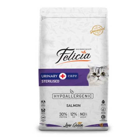 Felicia Hypoallergenic Urinary Somonlu Düşük Tahıllı Kısırlaştırılmış Kedi Maması 12 Kg 