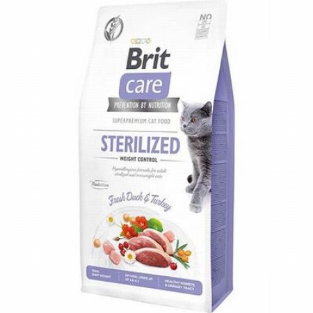 Brit Care Hypoallergenic Kilo Dengeleyici Ördekli Tahılsız Kısırlaştırılmış Kedi Maması 7 Kg 