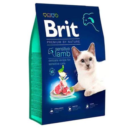 Brit Premium By Nature Hypoallergenic Sensitive Kuzu Etli Yetişkin Kedi Maması 8 Kg 