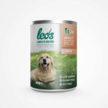 Leos Somonlu ve Pirinçli Pate Yetişkin Köpek Konservesi 24 Adet 400 Gr 