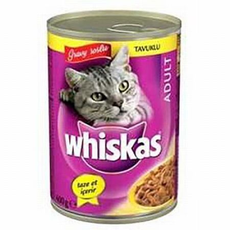 Whiskas Gravy Soslu Tavuklu Yetişkin Kedi Konservesi 24 Adet 400 Gr 