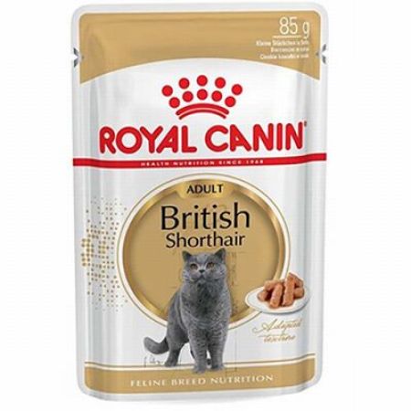 Royal Canin British Shorthair Adult Pouch Yetişkin Kedi Konservesi 12 Adet 85 Gr 